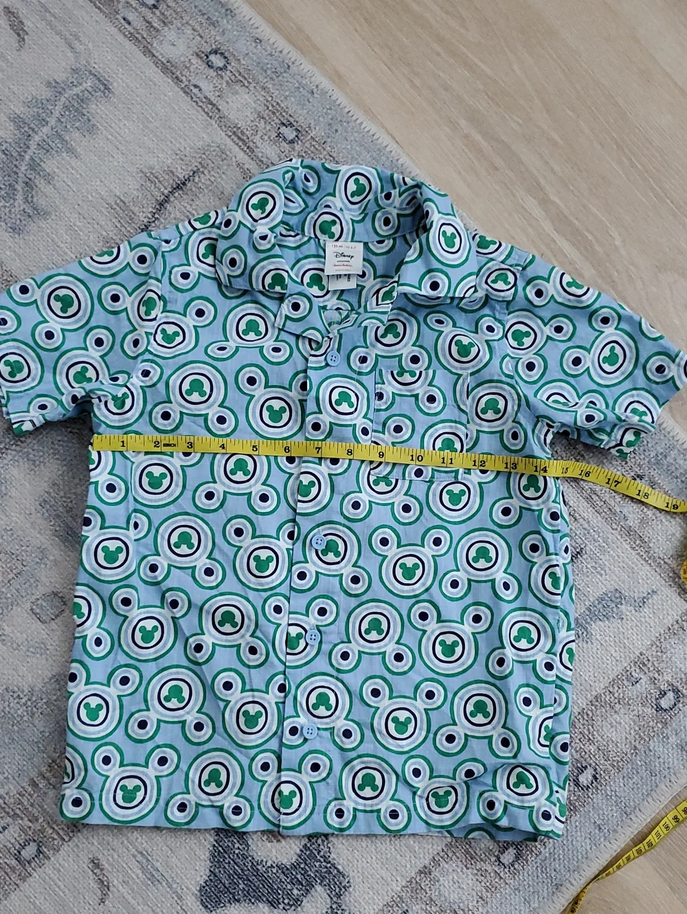 Disney x Hanna Andersson Boys Mickey Mouse Cotton poplin set Shirt Shorts Sz6-7